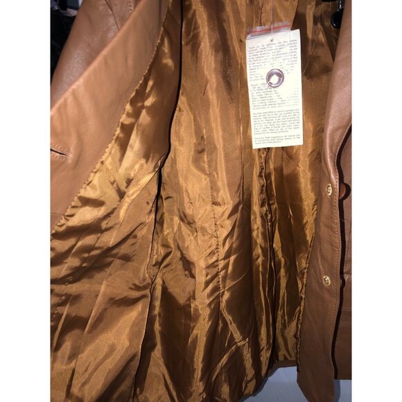 Chadwick's Brown Genuine Leather Jacket SIZE 4P NWT - Picture 13 of 14